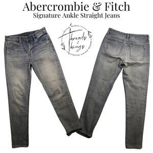 Abercrombie Jeans Women's 24W 28L Signature Ankle Straight Denim 90's Y2K Preppy